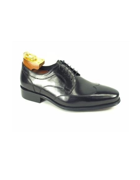 Men's Lace-Up Black Dress Shoe by Carrucci - Black
