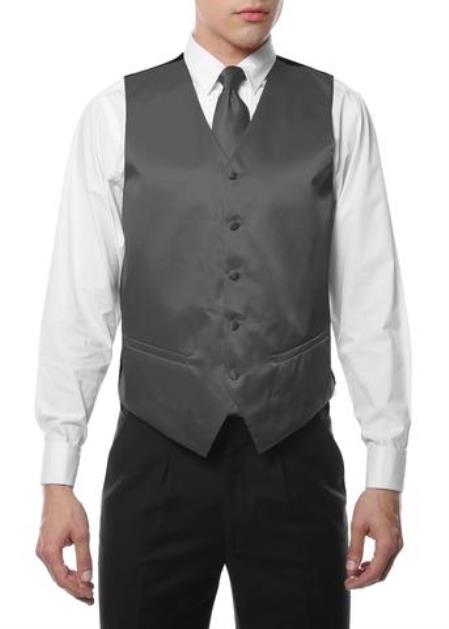 Mocha Soft Exterior and Interior Dress Tuxedo Wedding Vest - Men's Neck Ties - Mens Dress Tie - Trendy Mens Ties