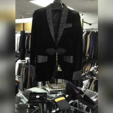 Men's Shawl Lapel Black Suit