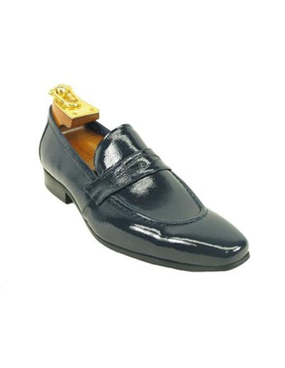Mens Carrucci Shoes Tuxedo Shoes Navy Shoes Perfect for Men's Prom Shoe and Wedding for Men's
