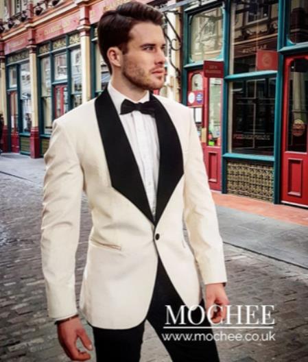 Men's Shawl Lapel White Suit