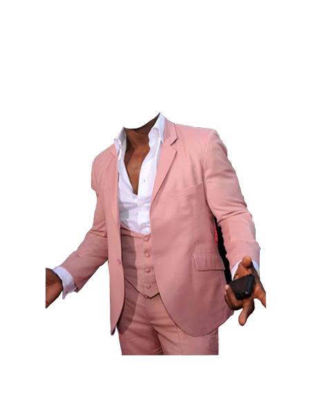 Men's Beach Wedding Attire Suit Menswear Pink $199