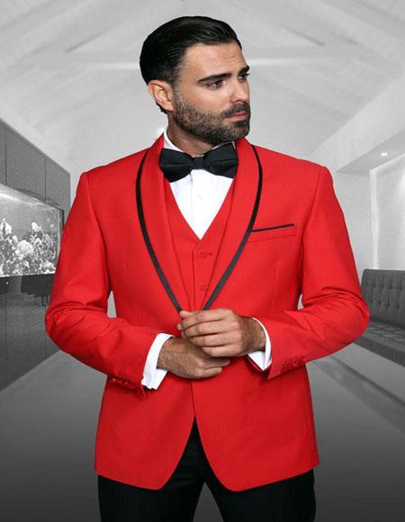 Genova White 1-Button Shawl Tuxedo