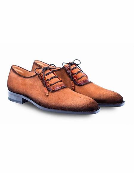 Men's Cognac Lace Up Shoe