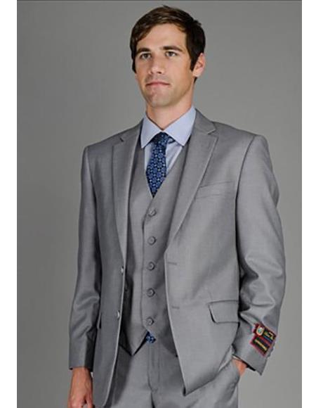Giorgio Fiorelli Suit Men's Solid Grey Suit