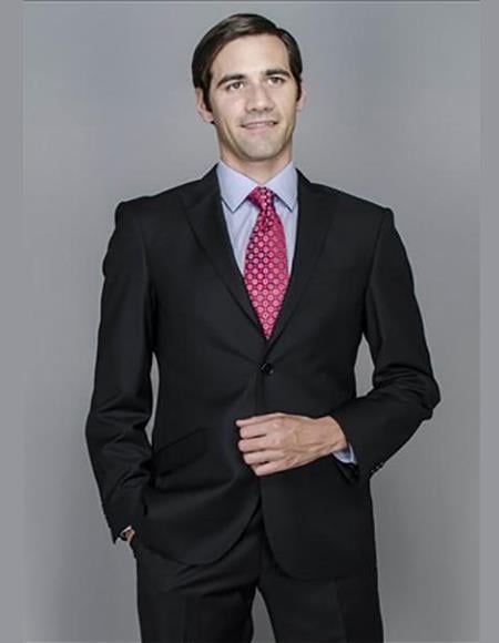 Giorgio Fiorelli Suit Men's Solid Black Suit