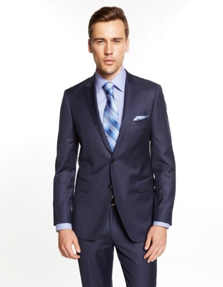 Bertolini Silk & Fabric Suit French Blue- High End Suits - High Quality Suits