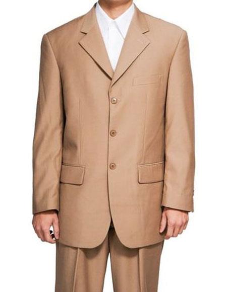 Men's Lucci Suit Khaki Blazer Regular Fit