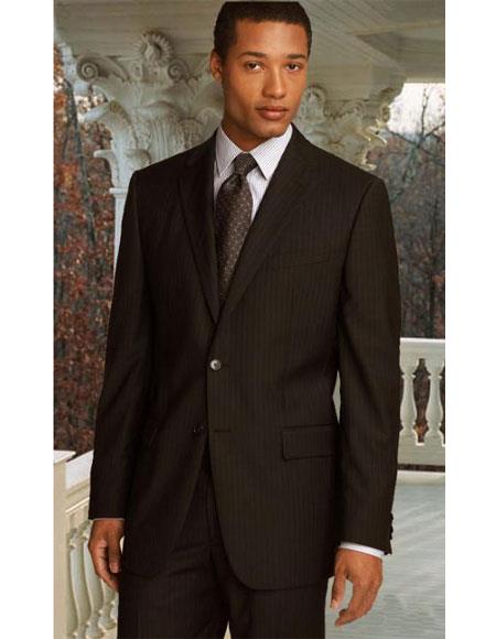 Athletic Cut Classic Suits Men's suit Classic Relax Fit Pleated Pants 19 Inch Bottom Brown