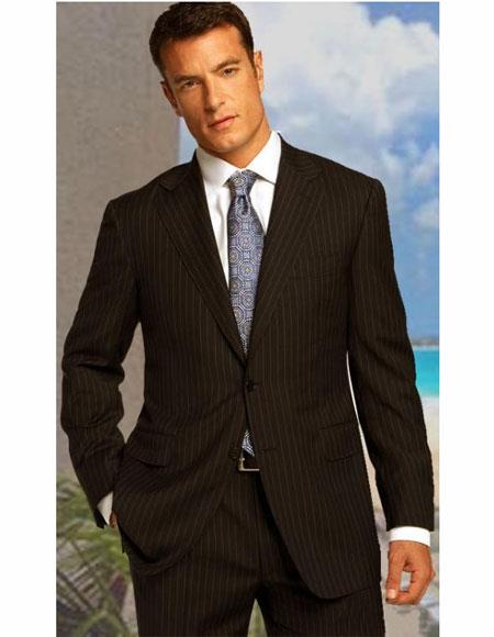 Athletic Cut Classic Suits Men's suit Classic Relax Fit Pleated Pants 19 Inch Bottom Brown