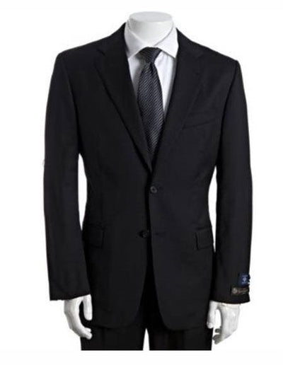 Athletic Cut Classic Suits Men's suit Classic Relax Fit Pleated Pants 19 Inch Bottom Black