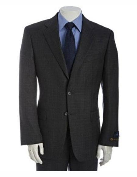 Athletic Cut Classic Suits Men's suit Classic Relax Fit Pleated Pants 19 Inch Bottom Charcoal main image 1
