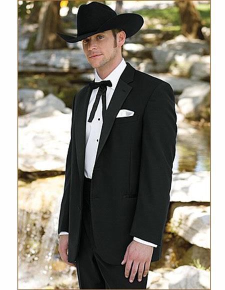 Men's Wedding Cowboy Suit Jacket perfect for wedding Black