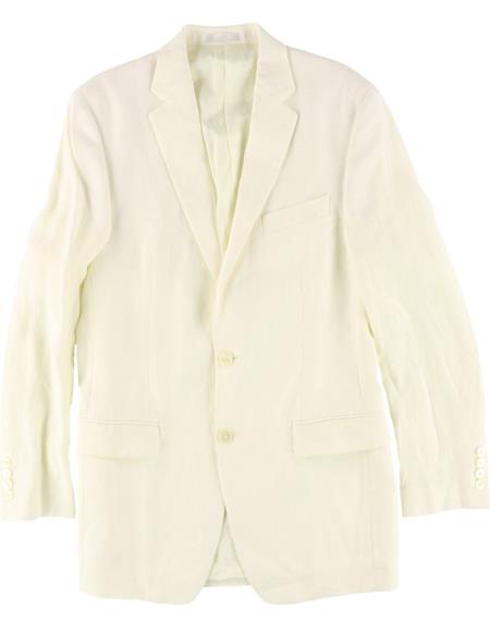 Men's Ivory Cream Off White Two Button Cheap Priced Blazer
