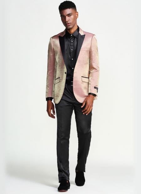 Men's Rose Gold Dusty Rose One Buttons