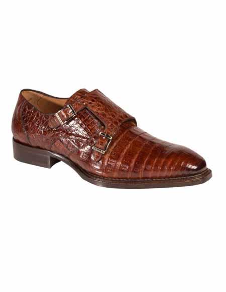 Mezlan Brand Mezlan Alligator Shoes - Mezlan Crocodile Shoes Men's Dress Shoes Sale Men's double monk strap shoes PRAGUE By Mezlan In Sport- Men's Buckle Dress Shoes