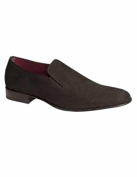 Mezlan Brand Mezlan Men's Dress Shoe Sale Men's Black Color Ostrich Skin
