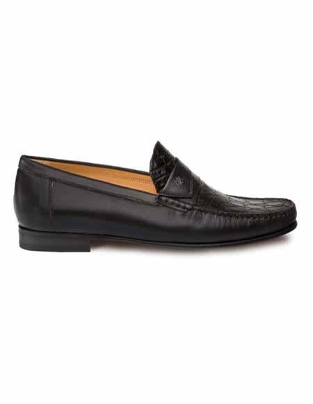 Mezlan Brand Mezlan Alligator Shoes - Mezlan Crocodile Shoes Men's Dress Shoes Sale SICA By Mezlan In Black