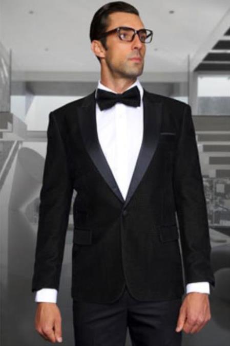 Men's Black Velvet Paisley Suit Jacket velour Men's blazer Jacket Sport Coat Dinner Jacket main image 0