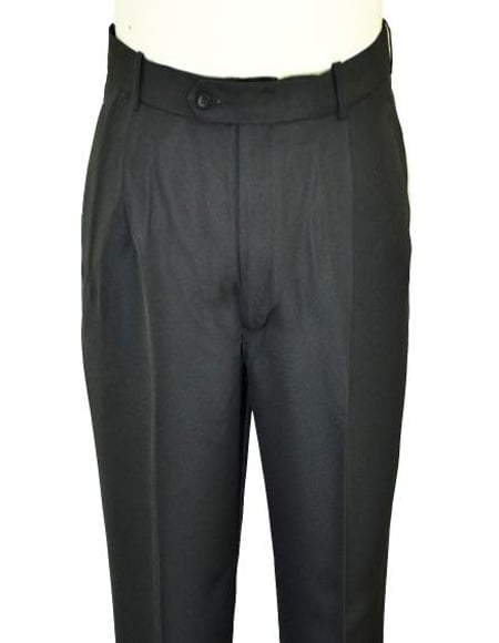 Double Pleated Pants Dress Pants Charcoal Grey