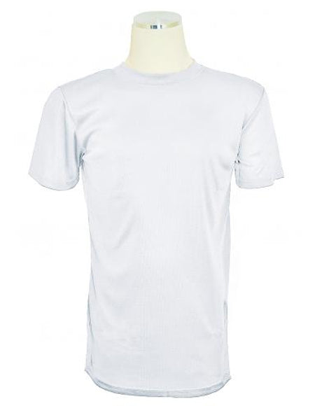 Men's Off-White Tricot Dazzle Short Sleeve Mock Neck T.Shirt