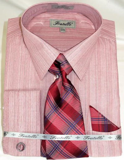 Red Colorful Men's Dress Shirt