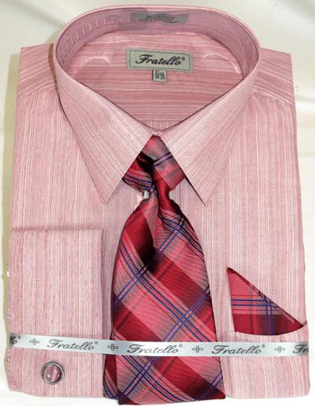 Red Colorful Men's Dress Shirt