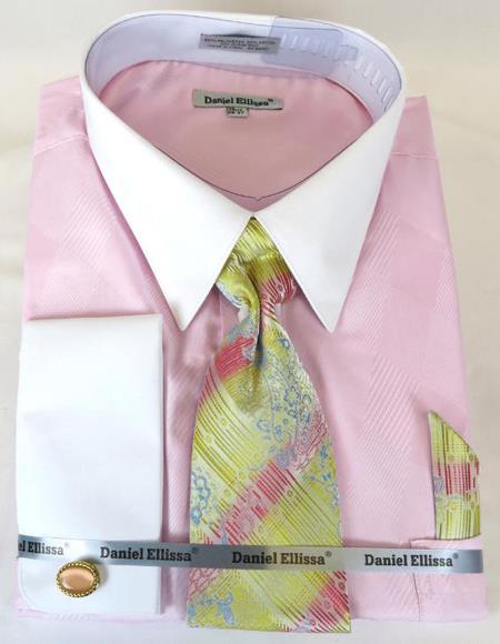 Pink Colorful Men's Dress Shirt