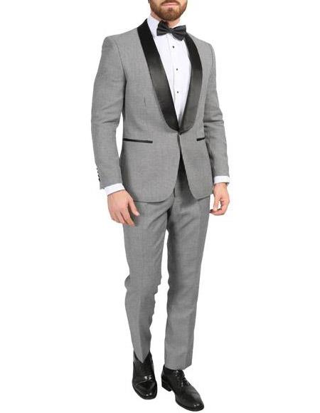 Tweed 3 Piece Suit - Tweed Wedding Suit Mens Gray Suits Houndstooth ~ Herringbone ~ Tweed Slim Fitted - Black And White Checkered Suit