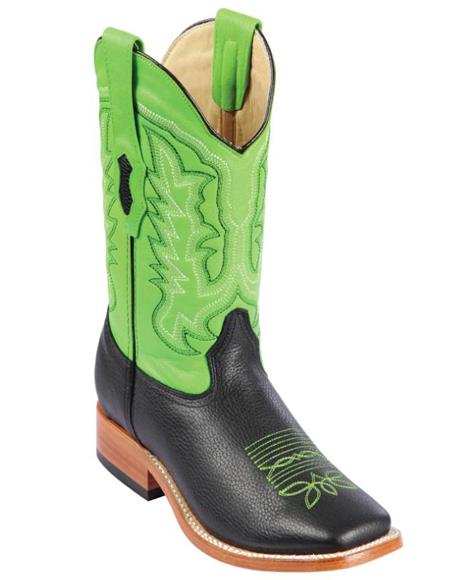 Los Altos Boots Men's Grisly Wide Boots Black/Green