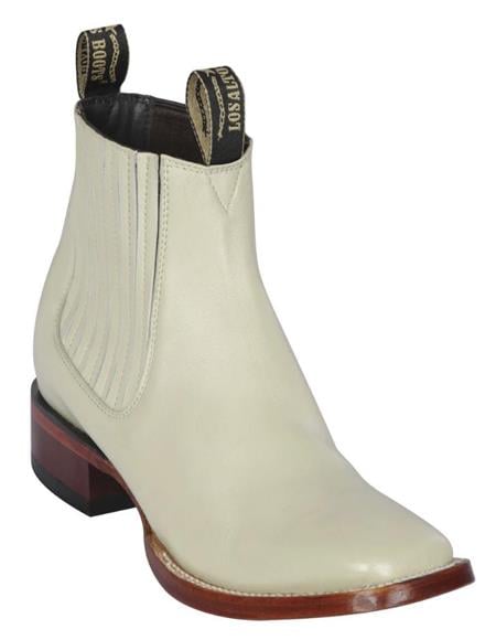 Winter White Men's Los Altos Boots Deer Charro Botines Handcrafted