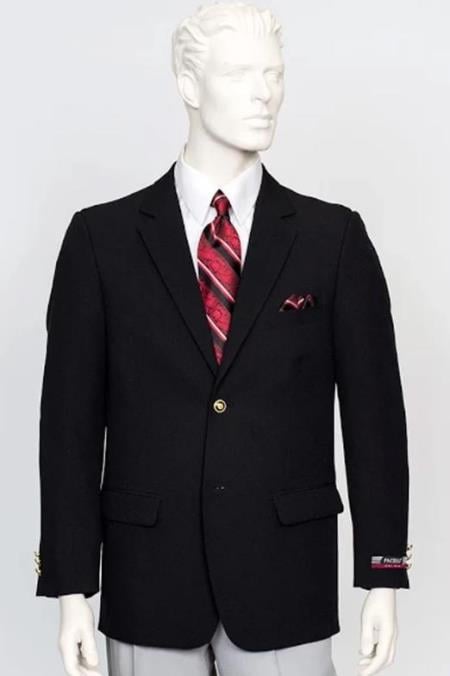 Pacelli Solid 2 Button Mustard Blazer BLAIR-70027 main image 0