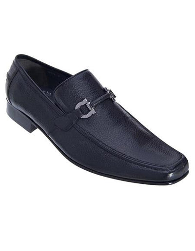 Men's Black Comfortable Sole Deer Skin shoes