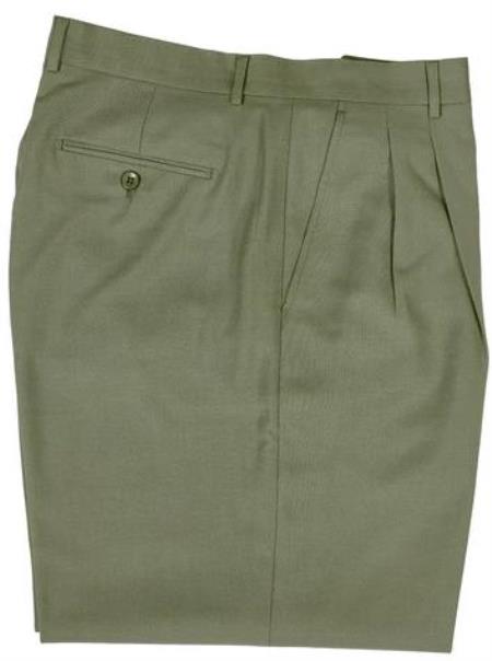 Double Pleated Pants 63-Green