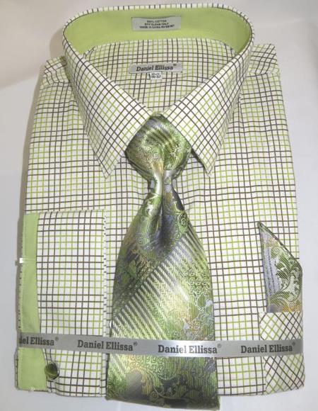 Mens Fashion Dress Shirts and Ties Colorful Men's Dress Shirt