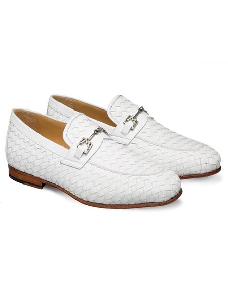 Mezlan Brand Mezlan Men's Dress Shoes Sale Mezlan Shoes White Calfskin Leather Men's Leather