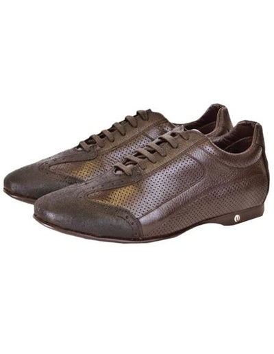 Men's Genuine Cat Shark and Calf Leather Rubber Sole Shoes