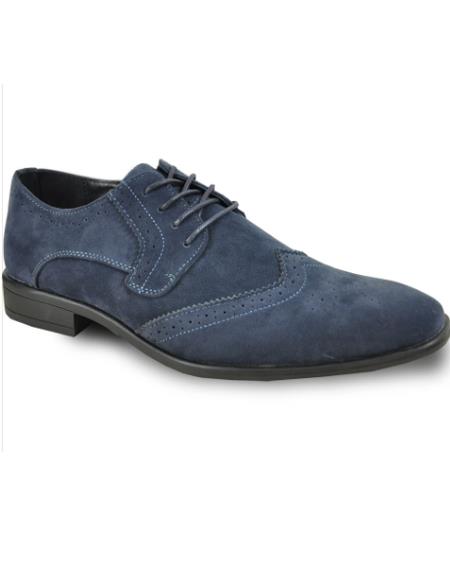 Men's Wide Width Dress Shoe Blue