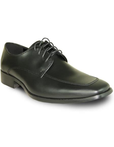 Men's Wide Width Dress Shoe Black Matte