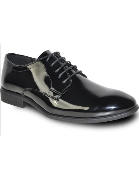 Men's Wide Width Dress Shoe Black Patent