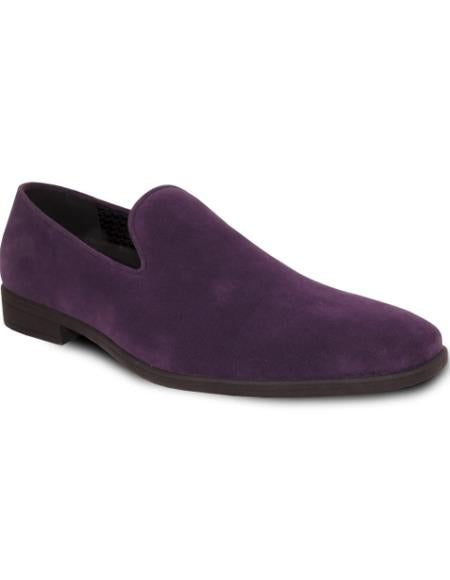 Men's Wide Width Dress Shoe Purple