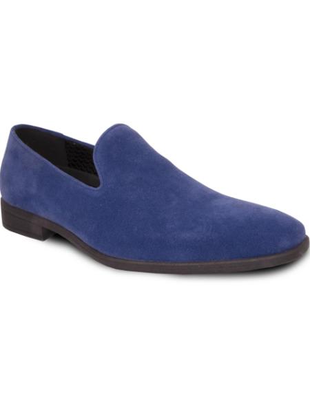 Men's Wide Width Dress Shoe Blue