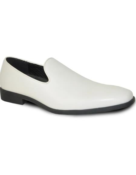 Men's Wide Width Dress Shoe Ivory Matte