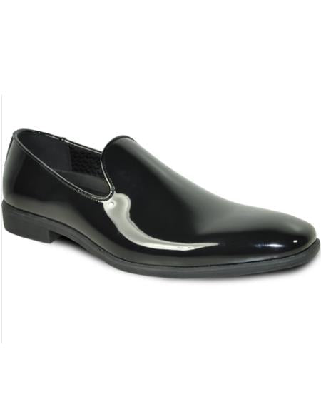Men's Wide Width Dress Shoe Black Patent