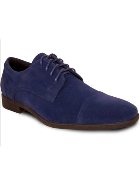 Men's Wide Width Dress Shoe Royal Blue
