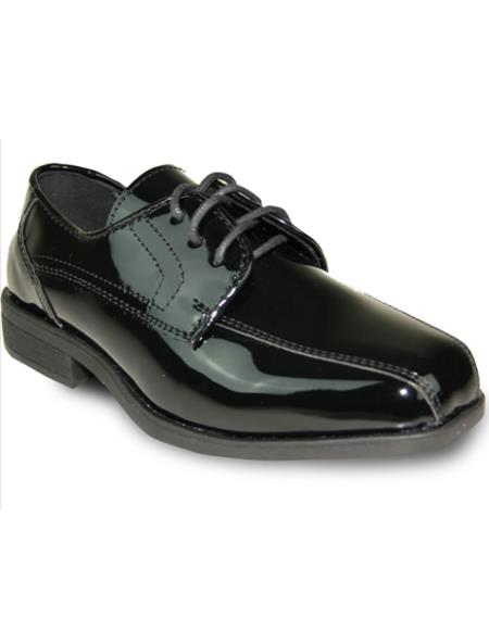 Men's Wide Width Dress Shoe Black Patent