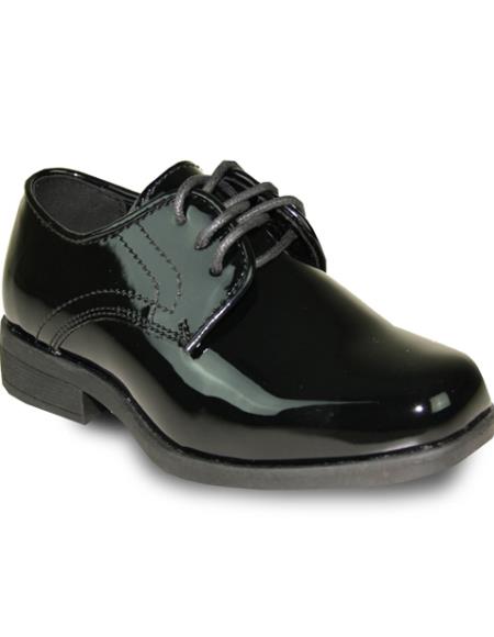 Men's Wide Width Dress Shoe Black Patent