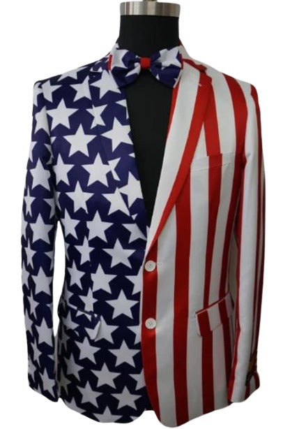 Mens Red Blazer - Red and White Sport Coat