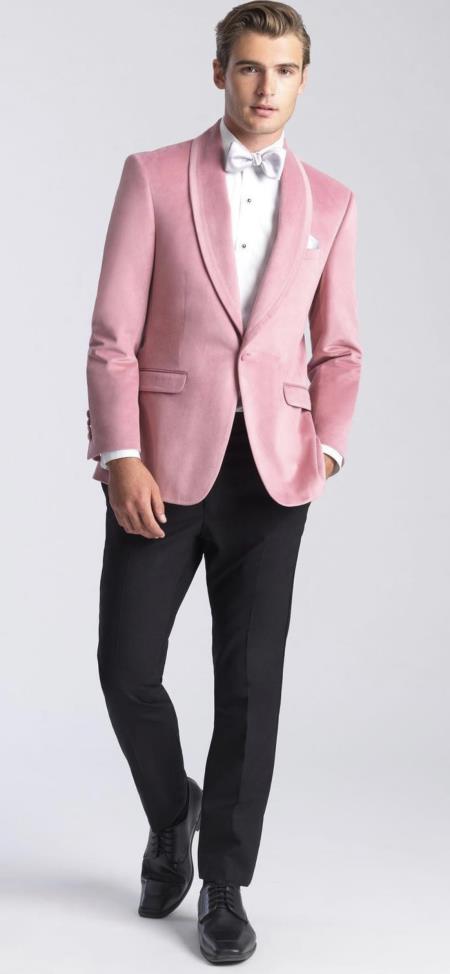 Mens Velvet Dinner Jacket - Mens Tuxedo Blazer With Trim Shawl Collar Green