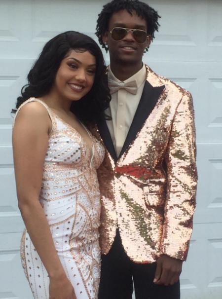 Mens Sequin Suit With Black Pants and Matching Bowtie